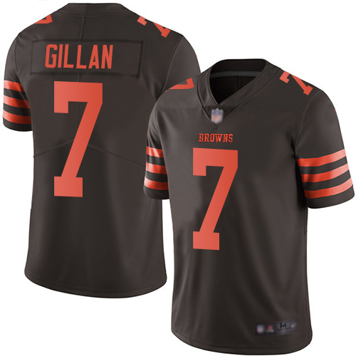 Cleveland Browns Jamie Gillan Men Brown Limited Jersey #7 NFL Football Rush Vapor Untouchable